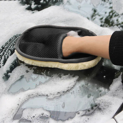 Guantes de Limpieza para Coche de Lana Sintética de Doble Cara (1pc)