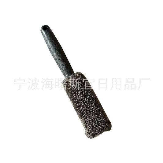 Cepillo para Ruedas de Mango Largo de Microfibra y Herramienta Limpiadora de Neumáticos