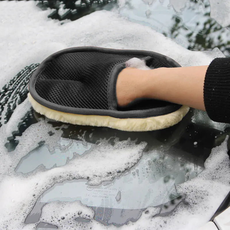 Guantes de Limpieza para Coche de Lana Sintética de Doble Cara (1pc)