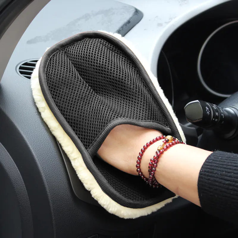 Guantes de Limpieza para Coche de Lana Sintética de Doble Cara (1pc)