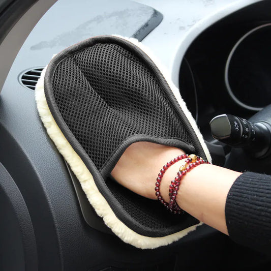 Guantes de Limpieza para Coche de Lana Sintética de Doble Cara (1pc)