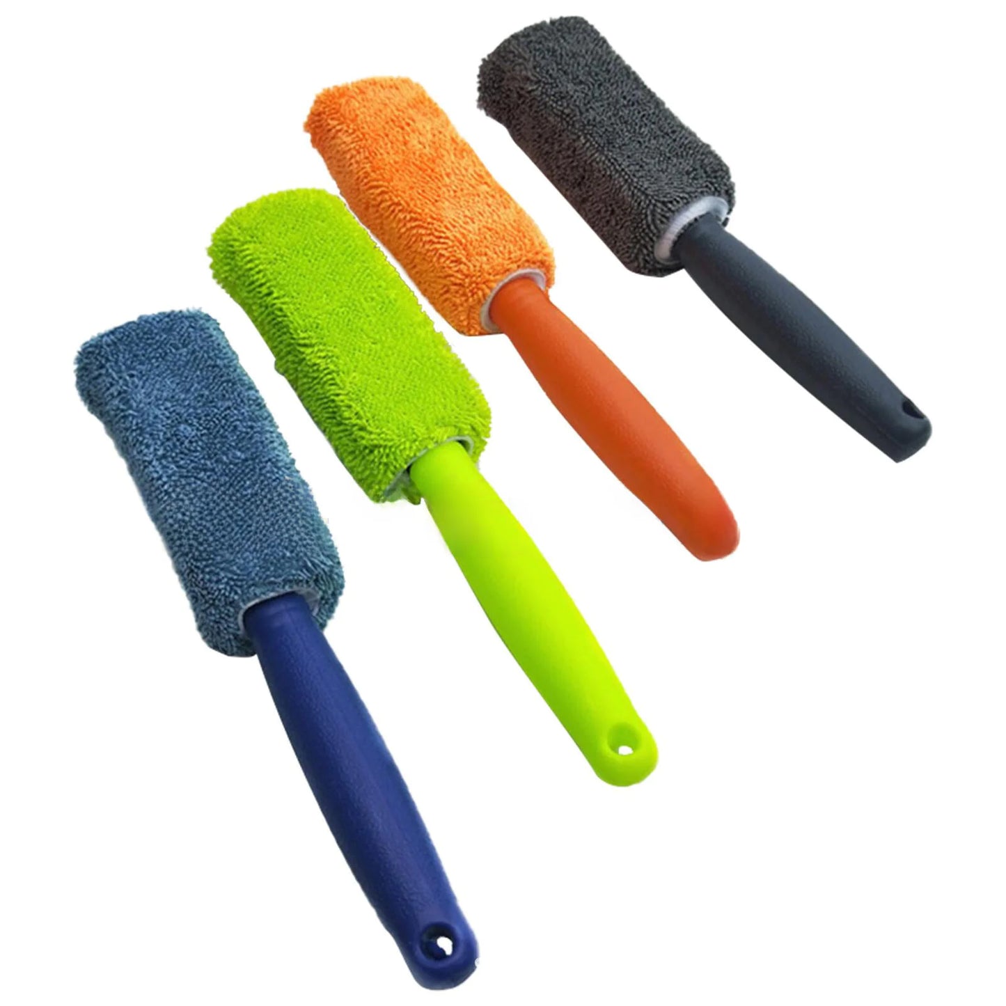 Cepillo para Ruedas de Mango Largo de Microfibra y Herramienta Limpiadora de Neumáticos