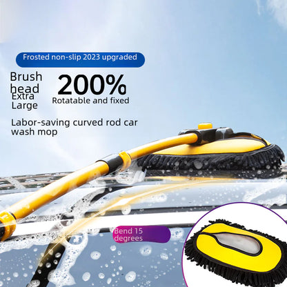 Car Wash Mop with Chenille Soft Bristles and Extendable Handle