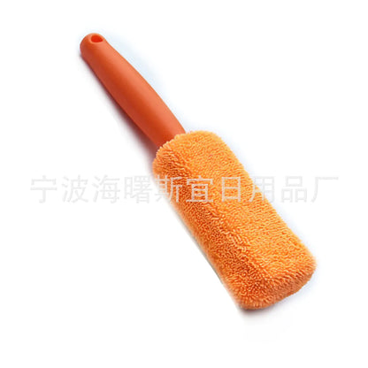 Cepillo para Ruedas de Mango Largo de Microfibra y Herramienta Limpiadora de Neumáticos