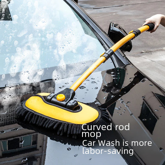 Car Wash Mop with Chenille Soft Bristles and Extendable Handle