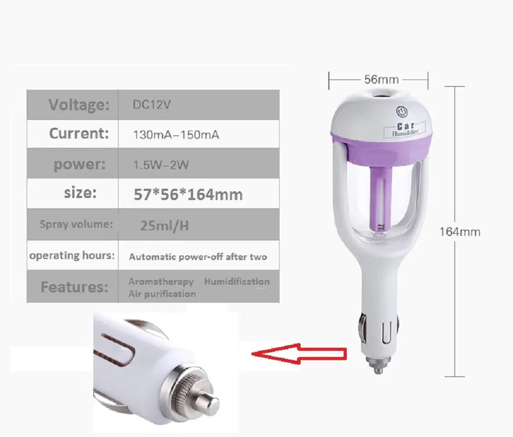 Mini Car Humidifier with Aromatherapy Purification